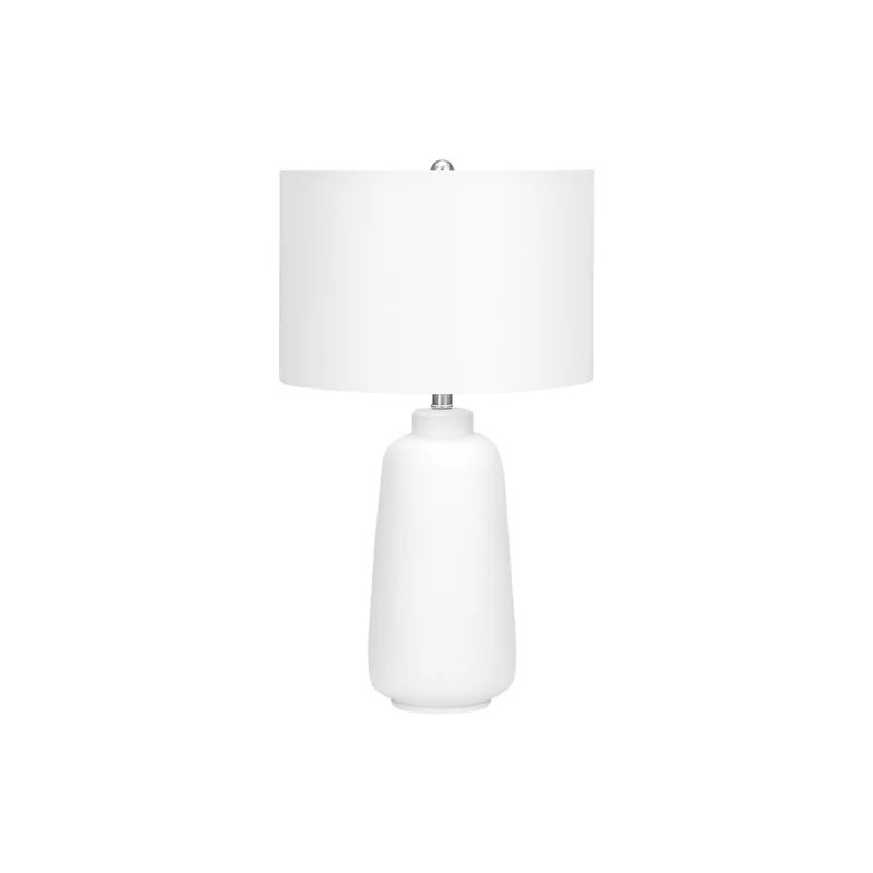 Monarch Specialties - Luminaire - 26 po H Lampe De Table - Crème Céramique - Abat-Jour Ivoire / Crème - Moderne