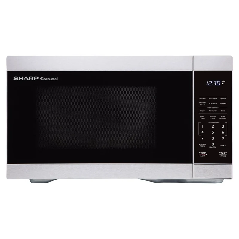 Sharp - Four à micro-ondes de comptoir Carousel de 1,1 pi³ - Acier inoxydable
