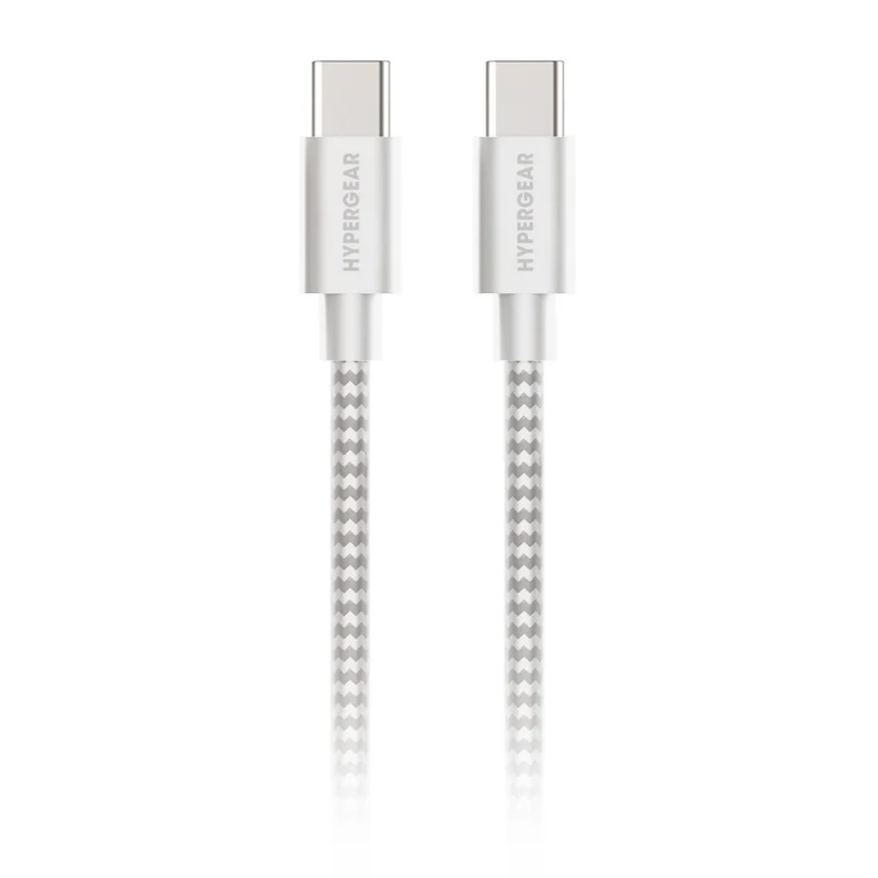 HyperGear 10' USB-C to USB-C Braided Charge and Sync Cable - White