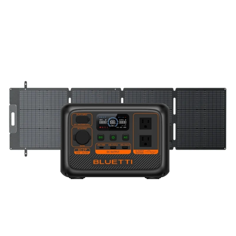 Bluetti - Centrale électrique portative AC2P de la série Premium et panneau solaire SP200L