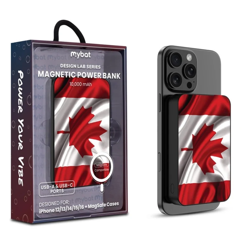 MyBat - Batterie externe Pro 10 000 mAh - Drapeau du Canada