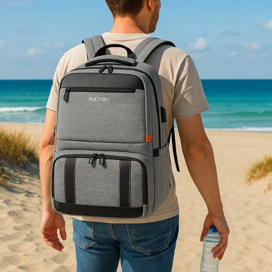 Sac à dos isotherme - Rucyen Gris Multiples Poches