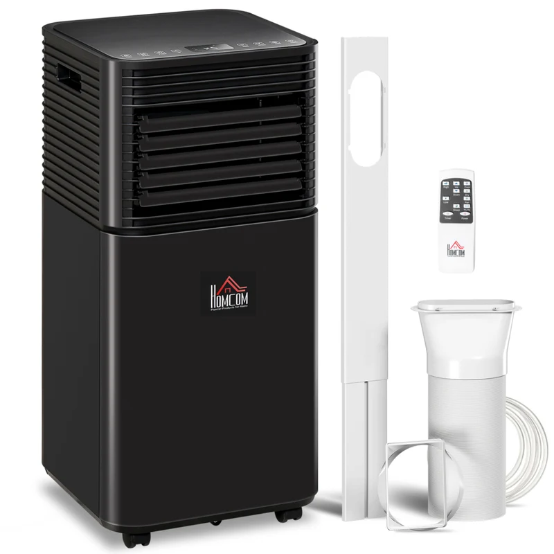 HOMCOM 8000 BTU Quiet Air Conditioner with Remote Control - Black