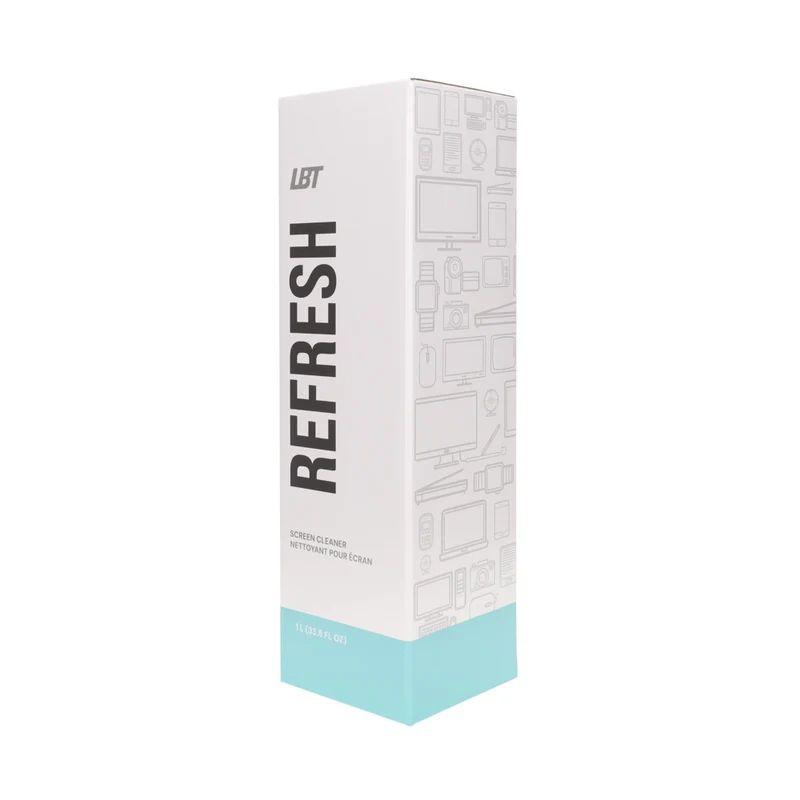 LBT Refresh Screen Sanitization Kit with 6" x 6" Microfibre Cloth - 1 L