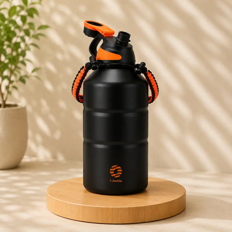 Gourde inox 2L – Corde + format sport