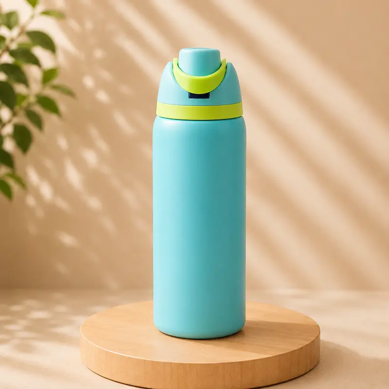Gourde sport inox – Paille intégrée pratique