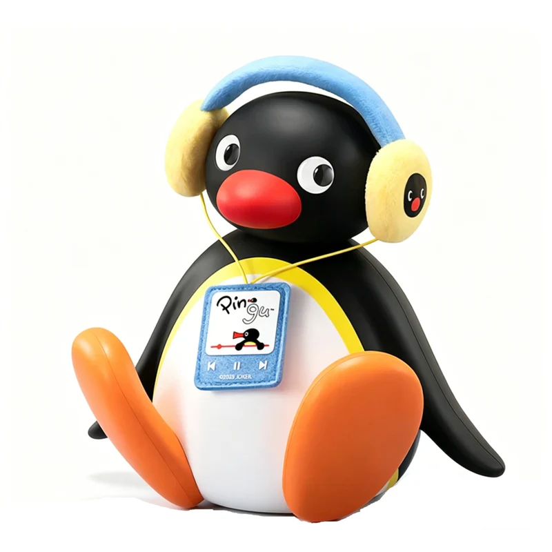 MarTUBE Pingu Cartoon Bluetooth Speaker with Shaking Head Feature - Blue/White