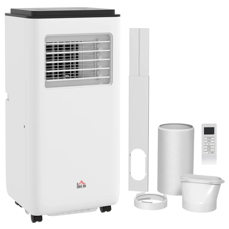 HOMCOM 10,000 BTU Portable Air Conditioner with Timer - White