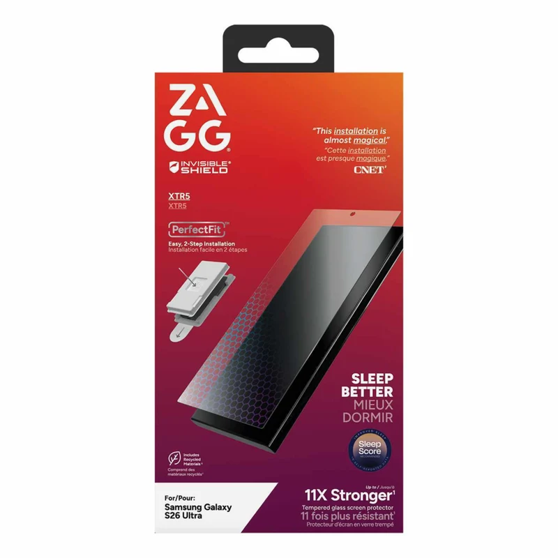 ZAGG InvisibleShield Glass XTR5 Screen Protector for Galaxy S26 Ultra