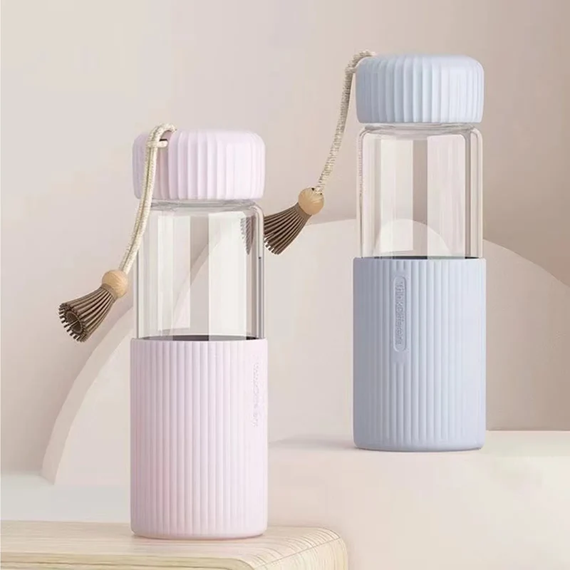 Gourde En Verre Et Silicone