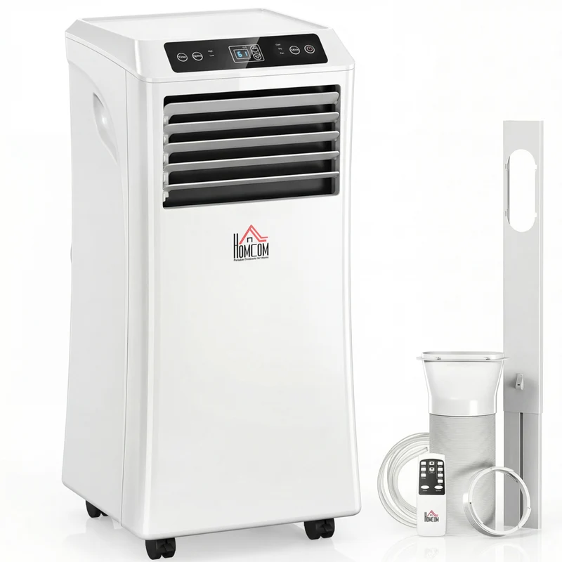 HOMCOM - Climatiseur portable avec 4 modes pour une couverture de 258-441 pi² - blanc
