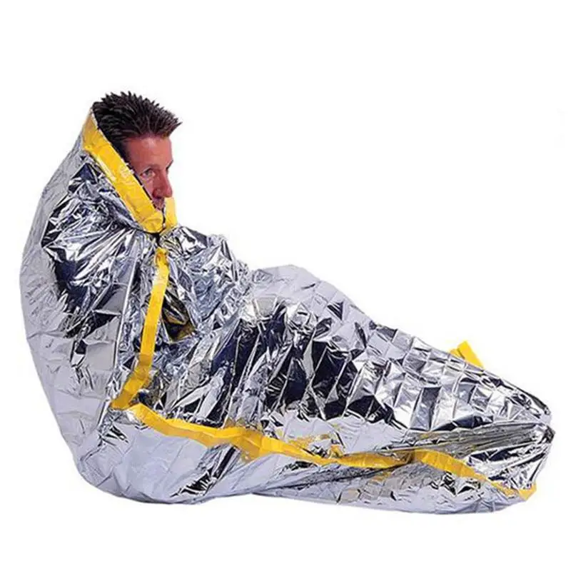 Sac de couchage de survie réfléchissant gris