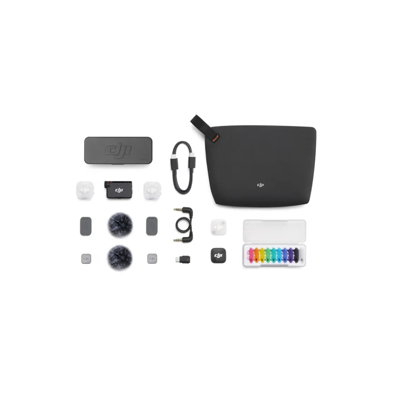 DJI Mic Mini 2 Wireless Microphone Kit with 2 Transmitters, Receiver and Charging Case