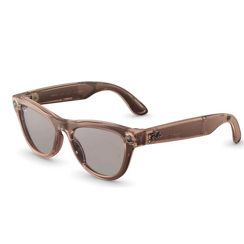 Ray-Ban Meta - Lunettes Skyler Gen 2 AI - Verres Transitions transparents/marrons - Monture pêche brillante