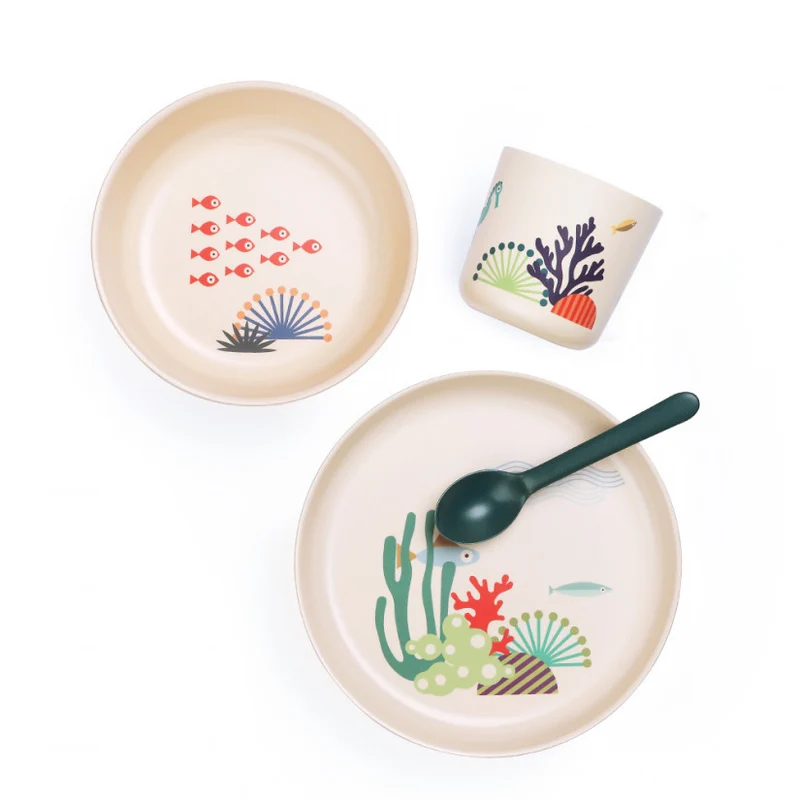 Coffret repas enfant bambou
