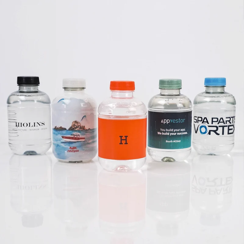 Bouteille d'eau personnalisée en PET recyclé 50 cl (15 unités)
