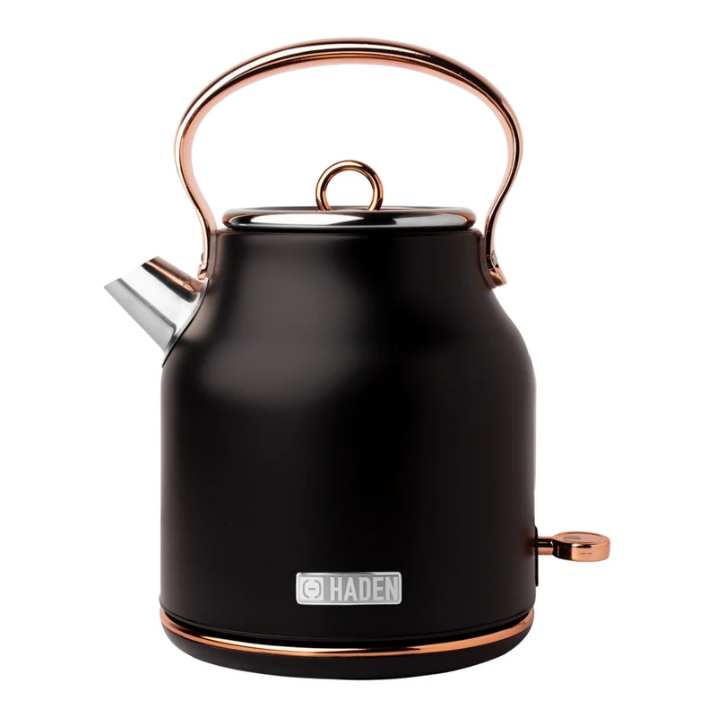 Haden - Bouilloire électrique Heritage 1,7 L - Noire et cuivrée