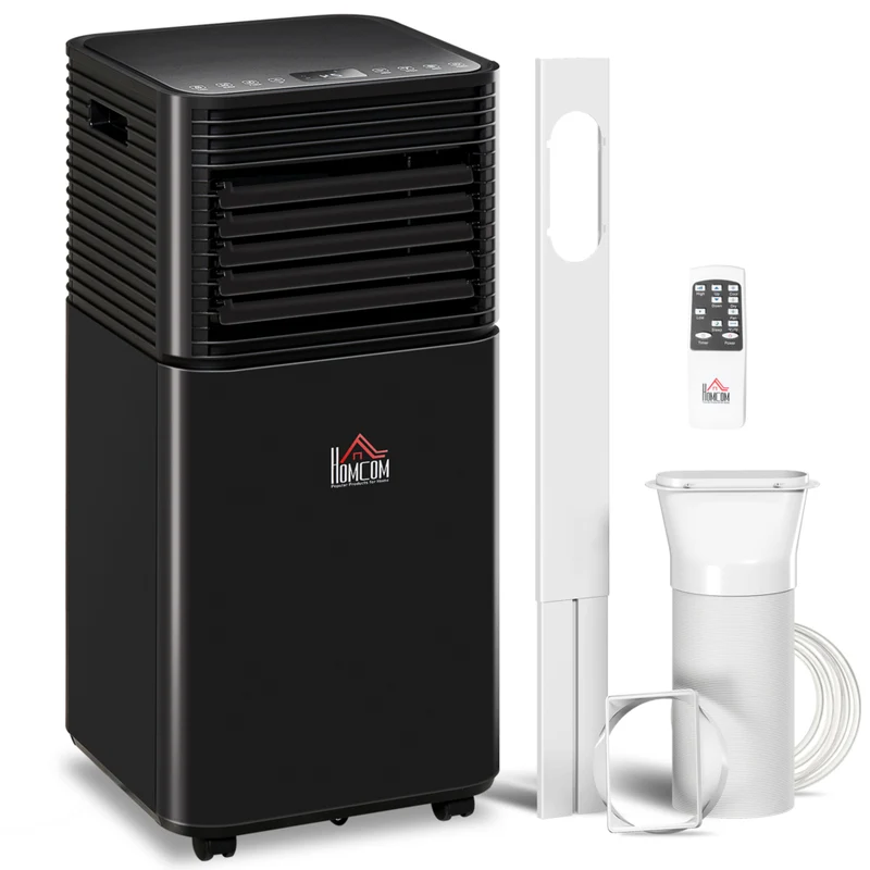 HOMCOM 10,000 BTU Quiet Air Conditioner with Remote Control - Black