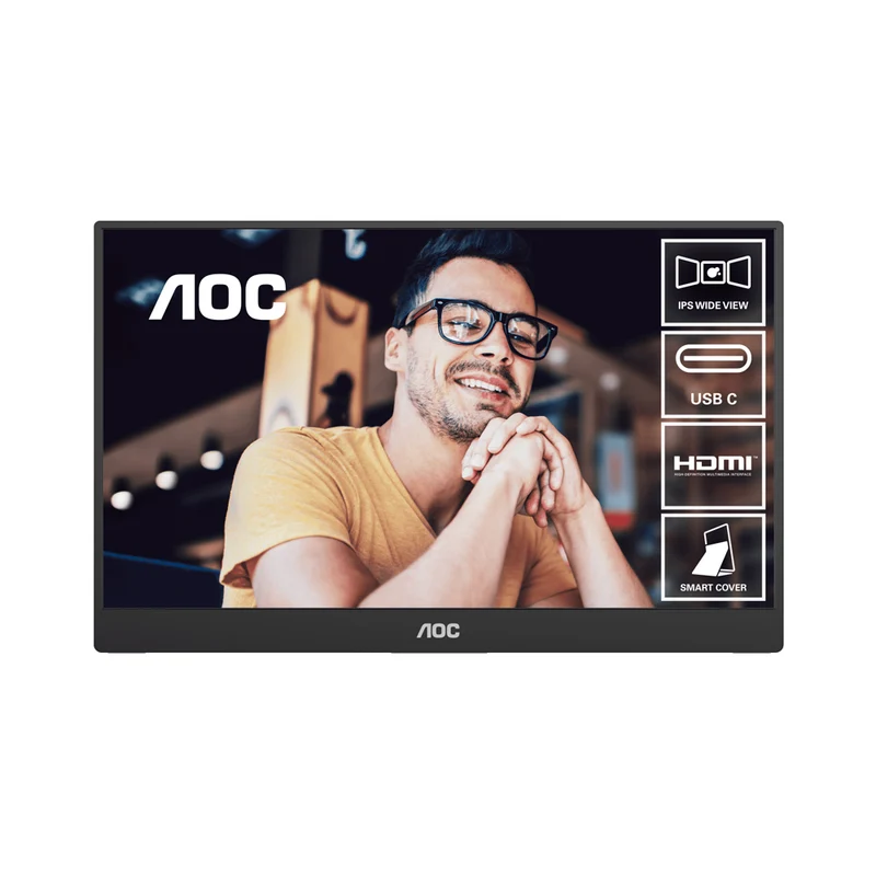 AOC 16T20 15.6" Portable Monitor - Black