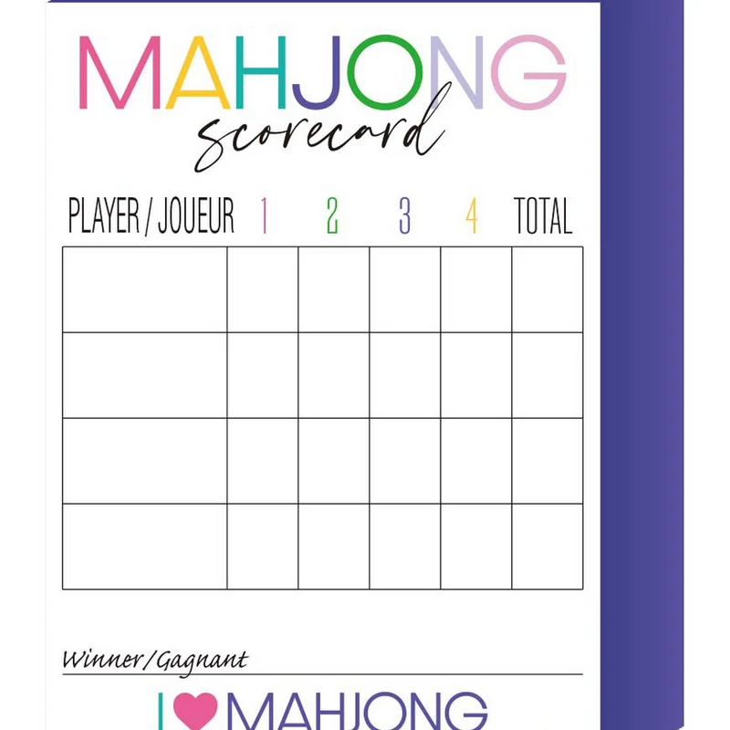 Hilroy Mahjong Scorecard Notepad - 5" W x 7" H - Lined - 100 Sheets - White