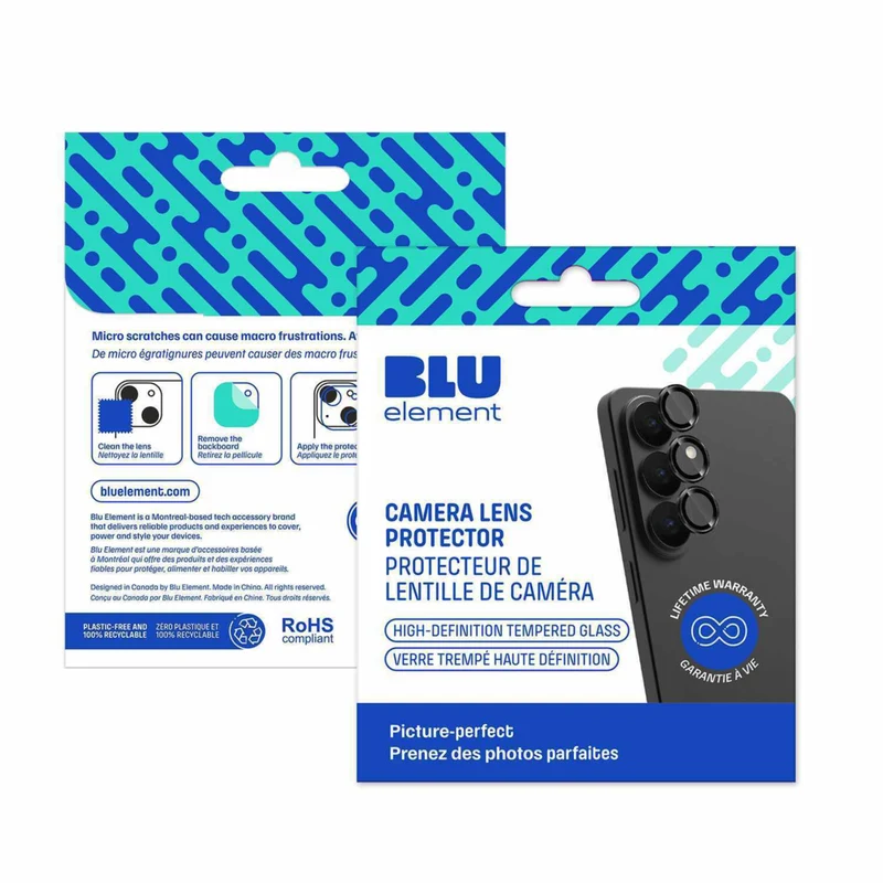 Blu Element Protecteur D'objectif en Aluminium 1 par 1 Noir pour Samsung Galaxy Nova 6.2