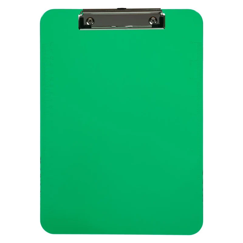 JAM Paper - Presse-papiers en plastique avec pince métallique discrète - format lettre (9 x 12 -5) - vert