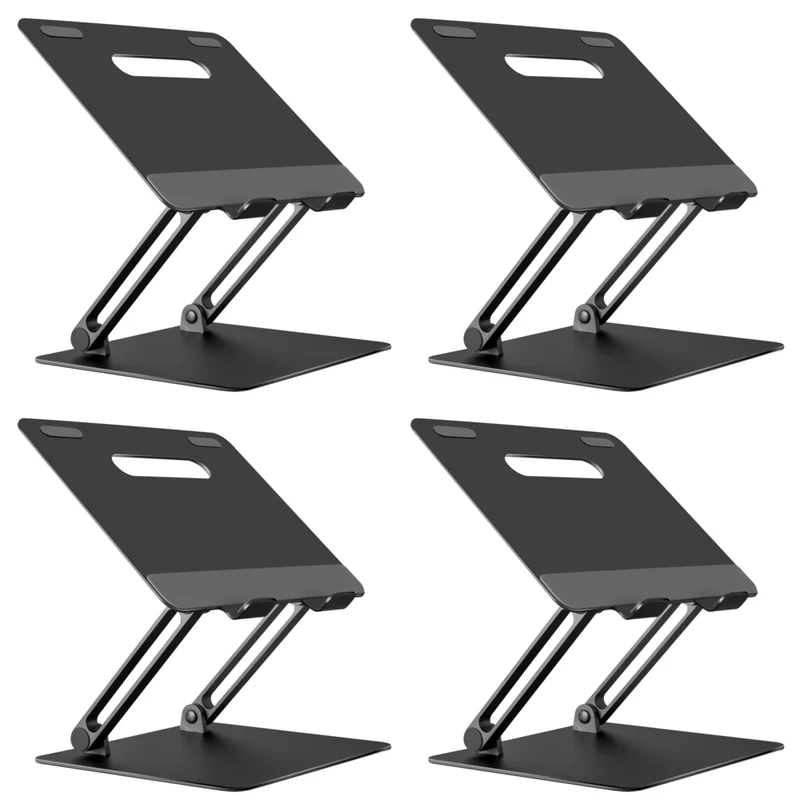 ShoppingAll Adjustable Laptop Stand - Black - 4 Pack