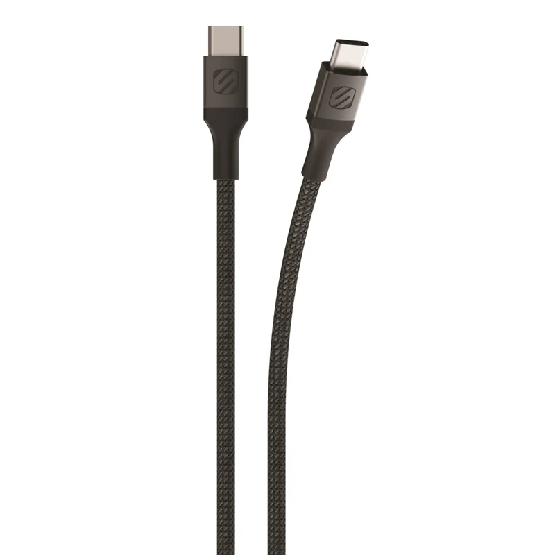 Scosche Strikeline Premium USB-C to USB-C Charge & Sync Braided Cable - 1' - Black