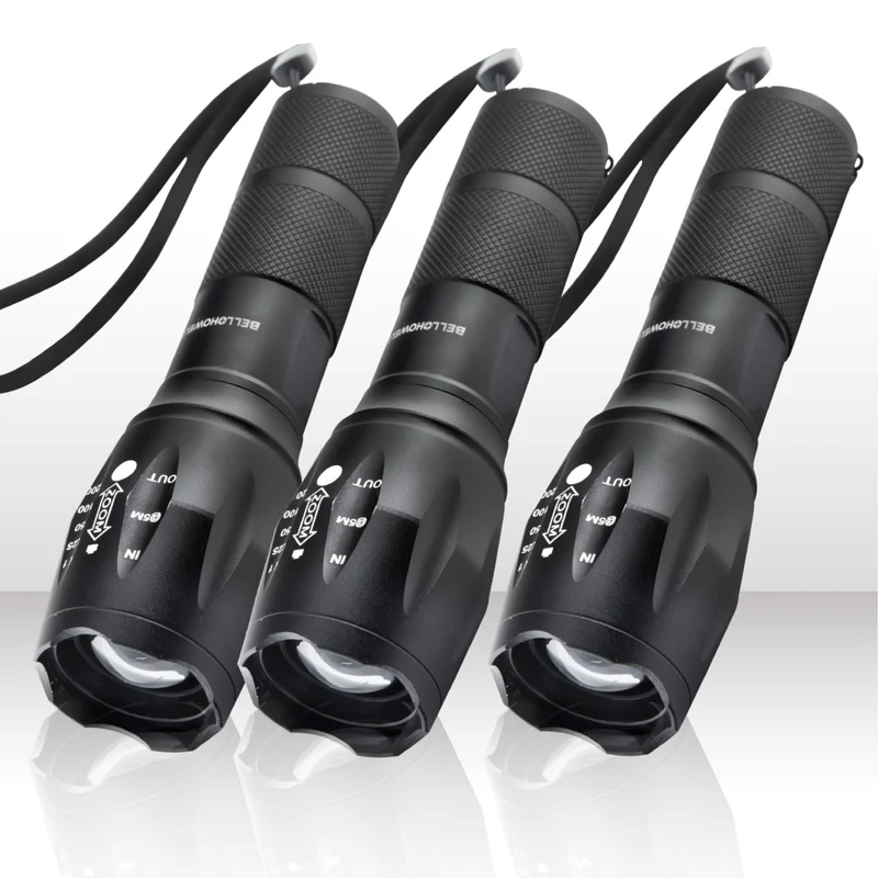 Bell+Howell - Lampes torches tactiques étanches haute luminosité Taclight - Paquet de 3