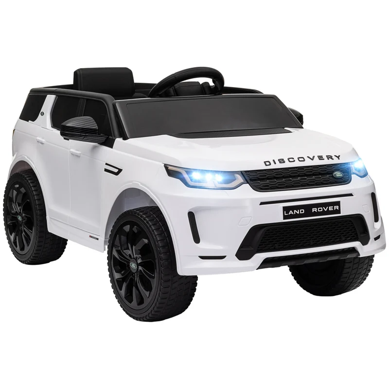 Qaba 12V Land Rover Licensed Kids Electric RC Car - White