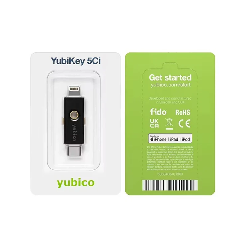 Yubico YubiKey 5Ci Security Key - USB‑C + Lightning - Black