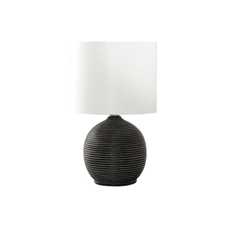 Monarch Specialties 16" H Table Lamp - Black Resin / Ivory / Cream Shade