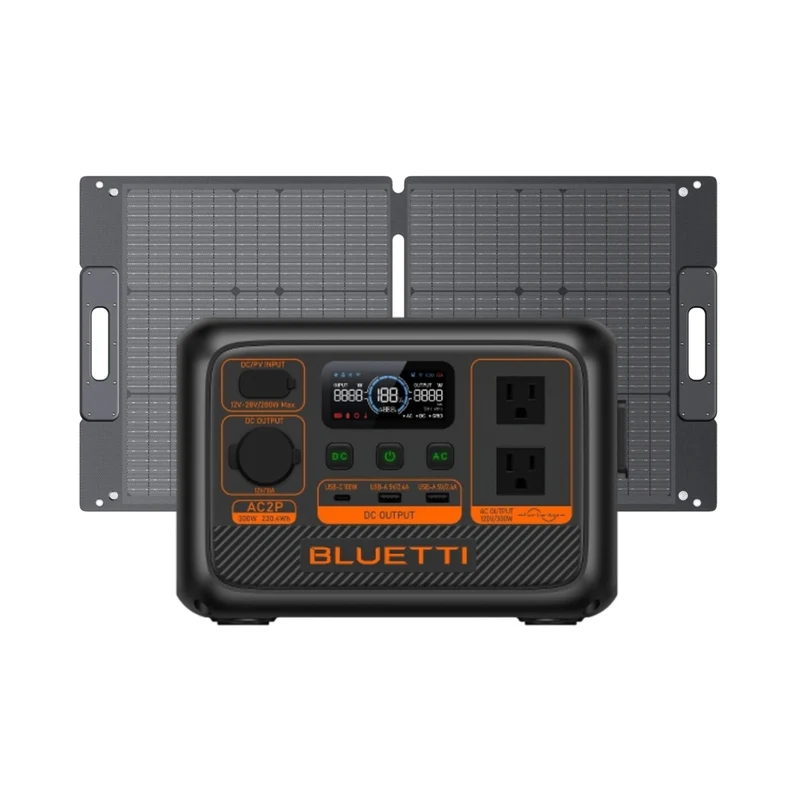 Bluetti Premium AC2P 230.4Wh Portable Power Station and SP100L Solar Panel