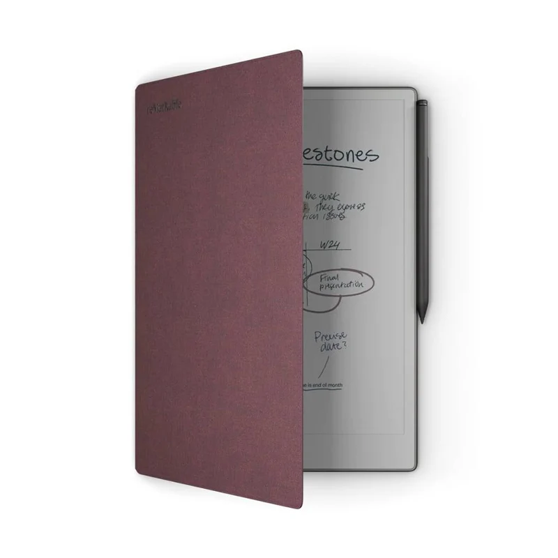 reMarkable Mosaic Weave Book Folio for Paper Pro Tablets - Burgundy