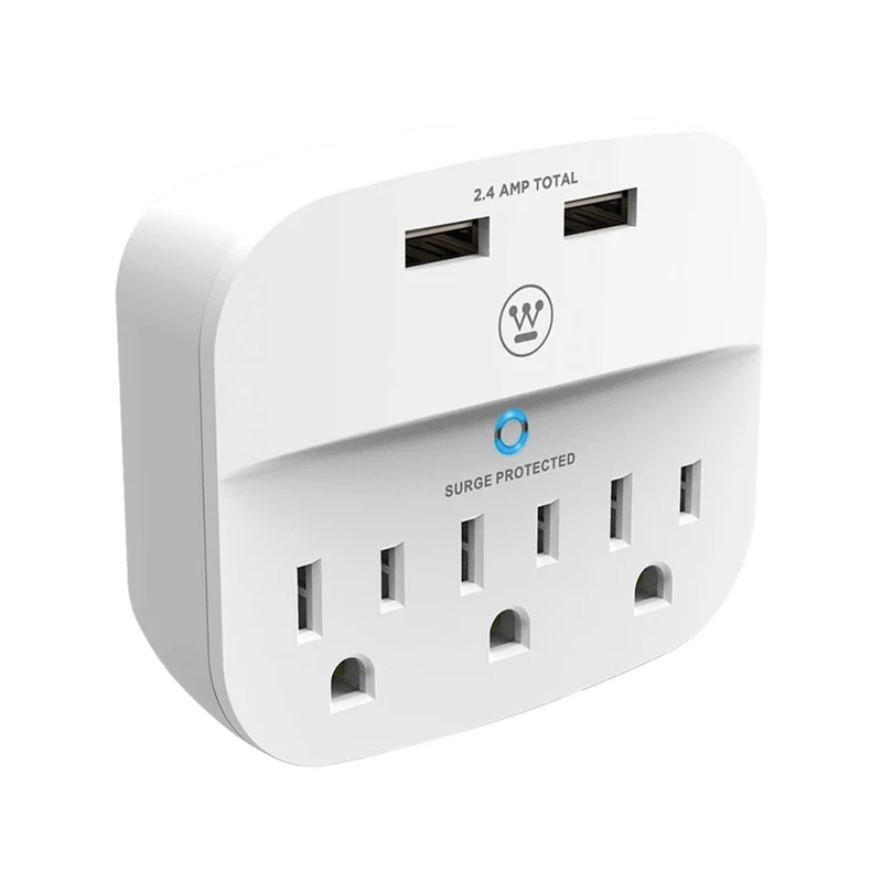 Westinghouse Wall Surge Tap - 3 USB Ports