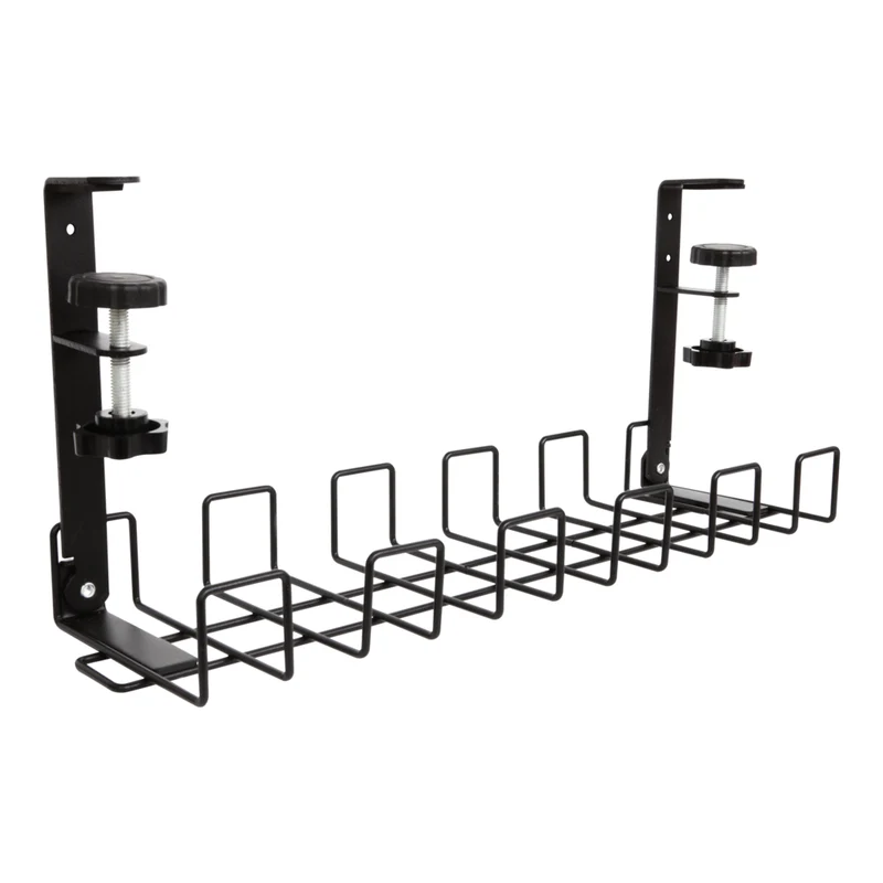 Helix Under Desk Cable Management Tray - Black