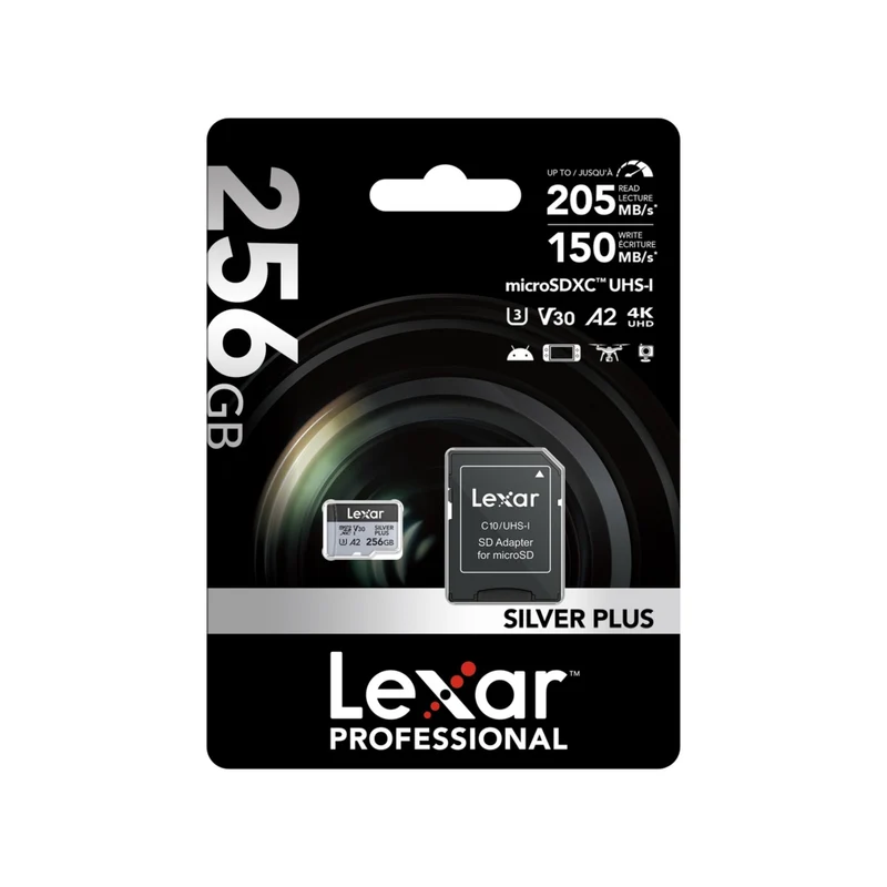 Lexar Professional SILVER PLUS microSDXC Memory Card - 256GB - Silver