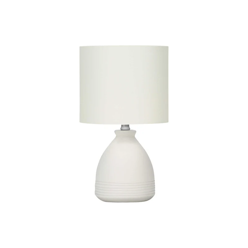 Monarch Specialties - Luminaire - 17 po H Lampe De Table - Crème Céramique - Abat-Jour Ivoire / Crème - Moderne