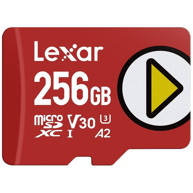 Lexar PLAY Speed Pump MicroSDXC Memory Card - 256GB - Red