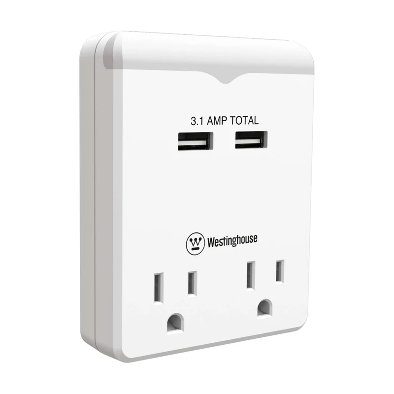 Westinghouse 2-Outlet USB Night Light