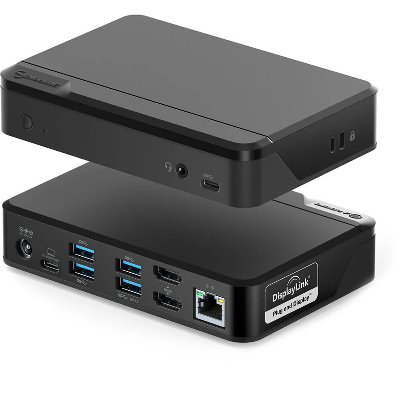 ALOGIC - Station d'accueil universelle Twin HD avec compatibilité USB-C et USB-A - Double affichage 1080p à 60 Hz
