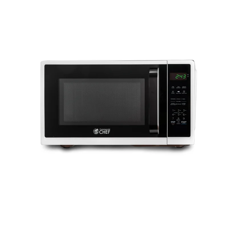 Commercial Chef - Four à micro-ondes de comptoir de 0,9 pi³ et 900 W - Blanc