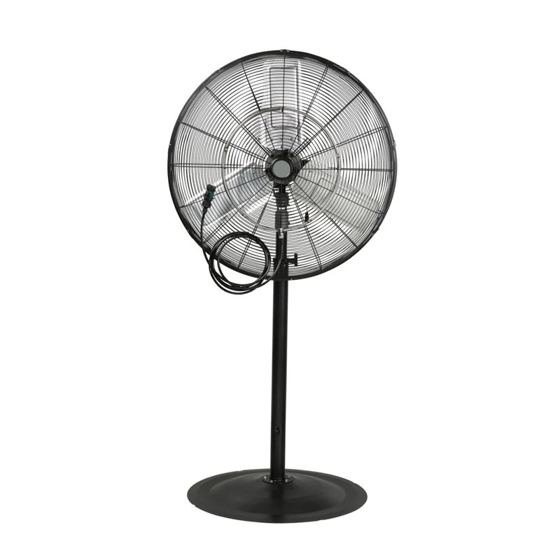 Matrix Industrial - Ventilateur oscillant de 30" sur socle avec brumisation pour l'extérieur