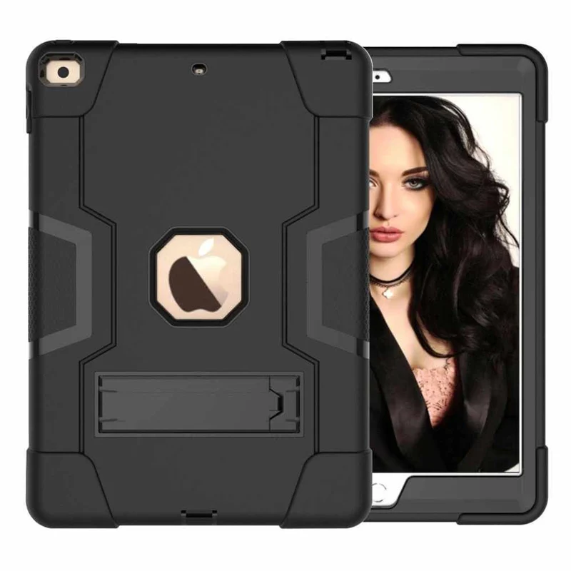 Bulk Packaging - Étui robuste avec support intégré pour iPad 10.2" 2021/2020/2019 - Noir