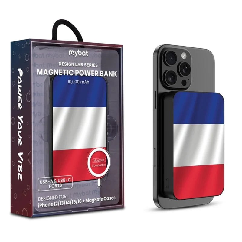 MyBat - Batterie externe Pro 10 000 mAh - Drapeau France