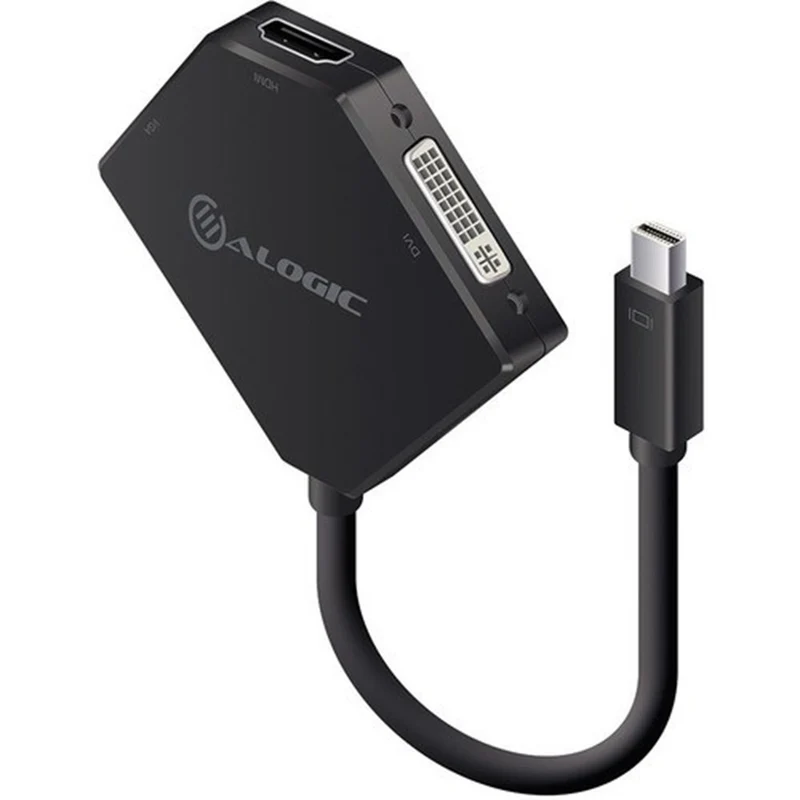 ALOGIC Mini DisplayPort to HDMI/ DVI/ VGA 3-in-1 Adapter