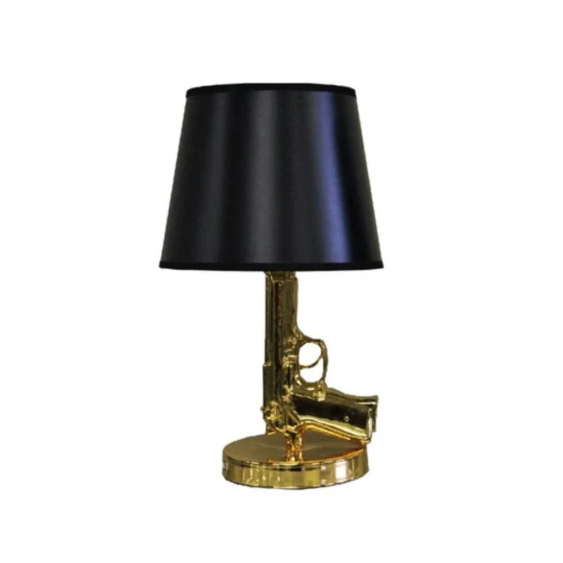 Plata Import Small Gun Lamp - Gold