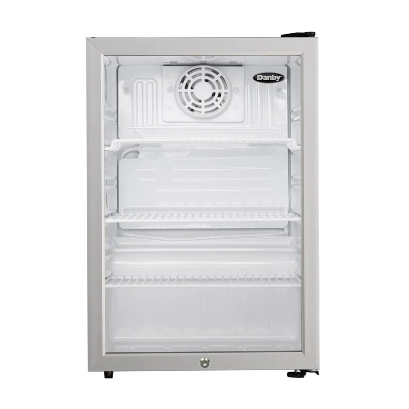 Danby 2.6 cu. ft. Compact Glass Door Fridge - Platinum