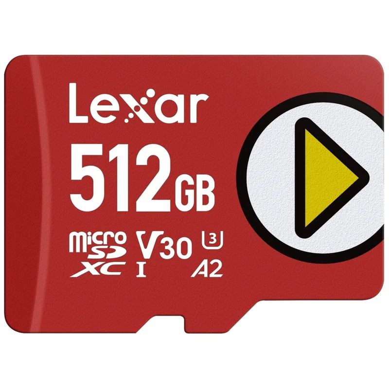 Lexar - PLAY Speed Pump carte mémoire MicroSDXC - 512Go - Rouge