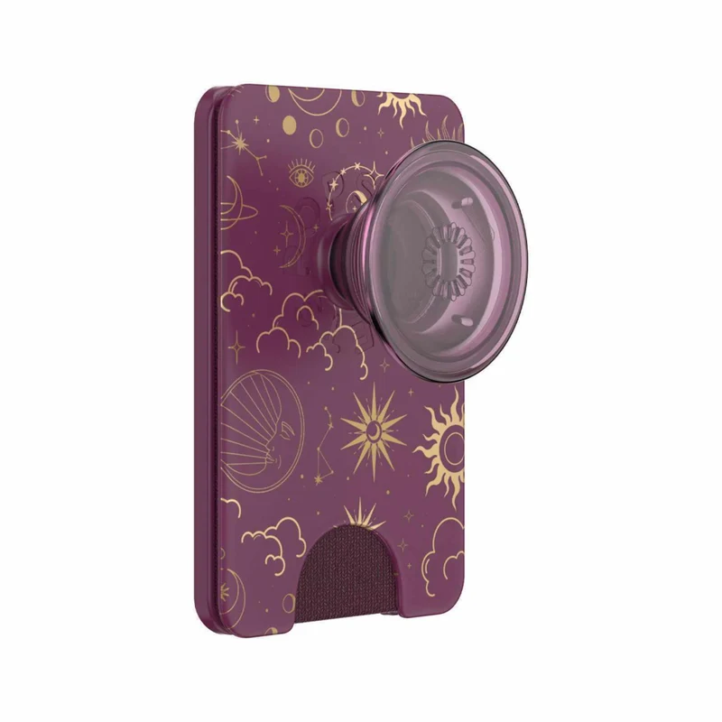 PopSockets - PopWallet+ pour MagSafe avec adaptateur Celestial Mauve